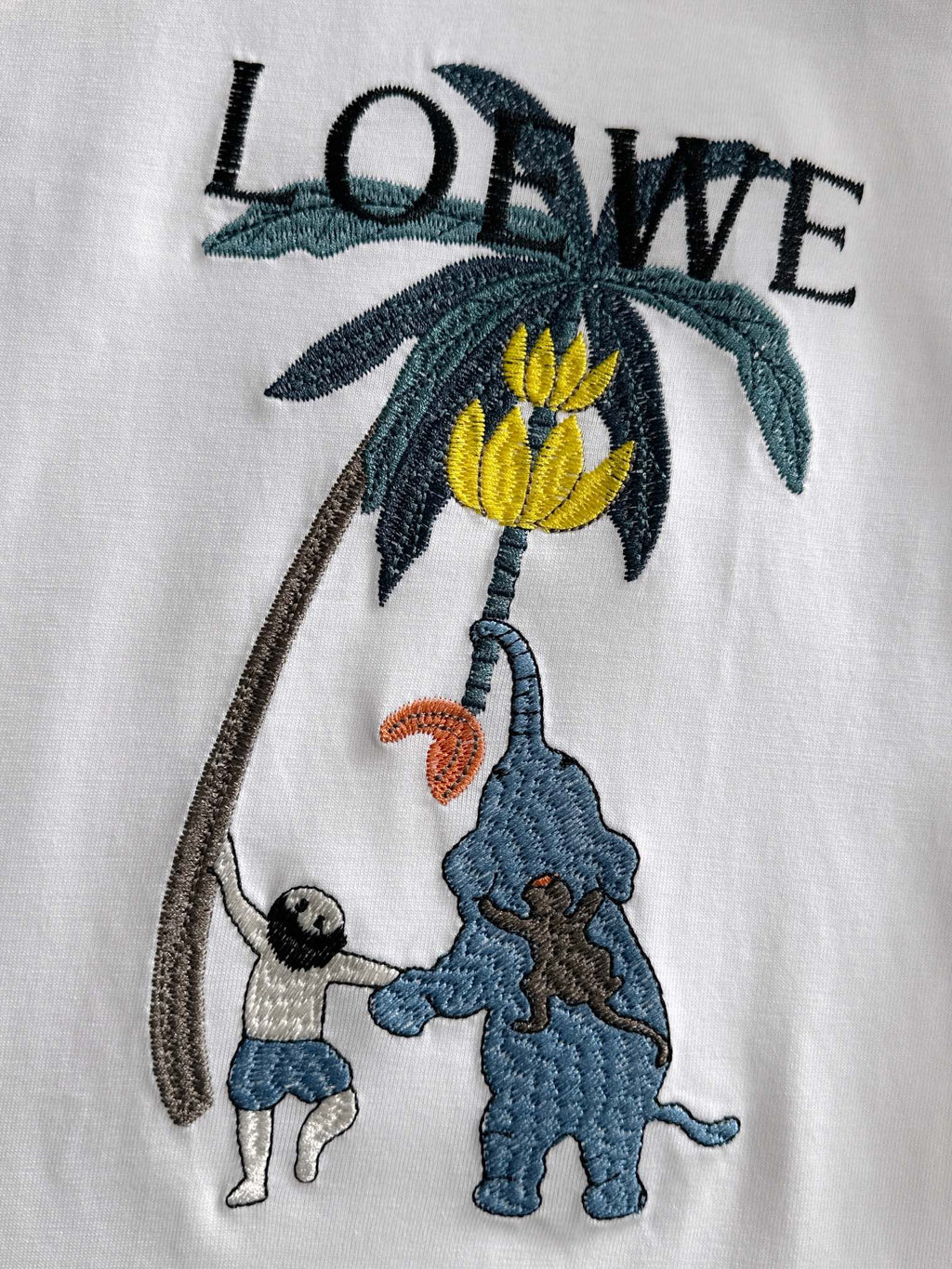 Unisex Embroidered Round-Neck T-Shirt