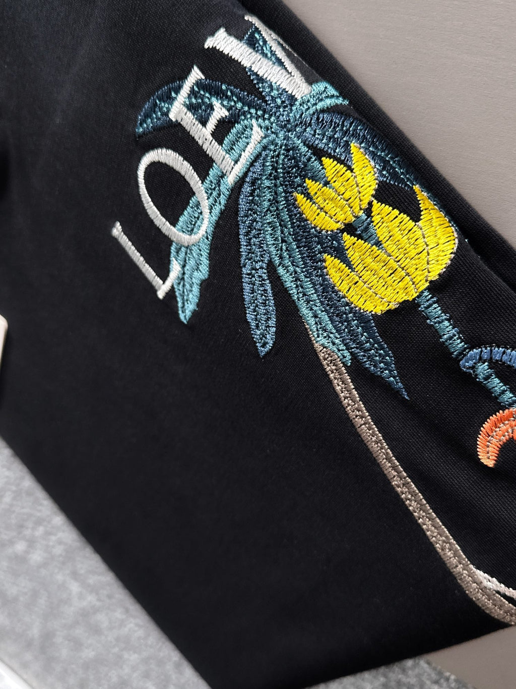 Unisex Embroidered Round-Neck T-Shirt