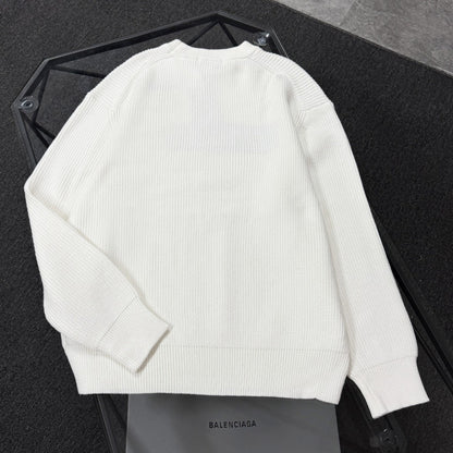 Unisex Jacquard Wool Knit Sweater – Oversized Fit