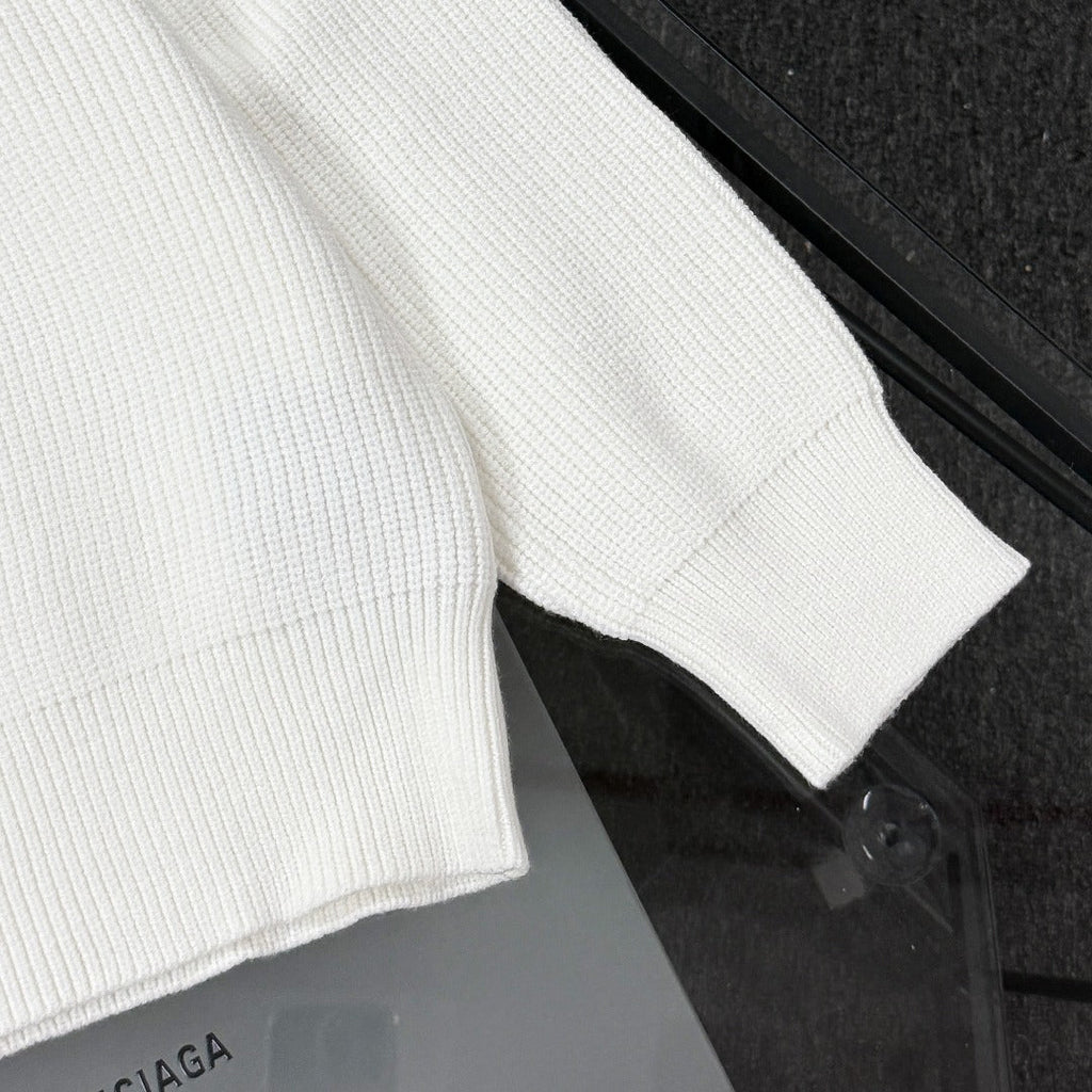 Unisex Jacquard Wool Knit Sweater – Oversized Fit