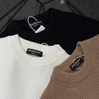 Unisex Jacquard Wool Knit Sweater – Oversized Fit