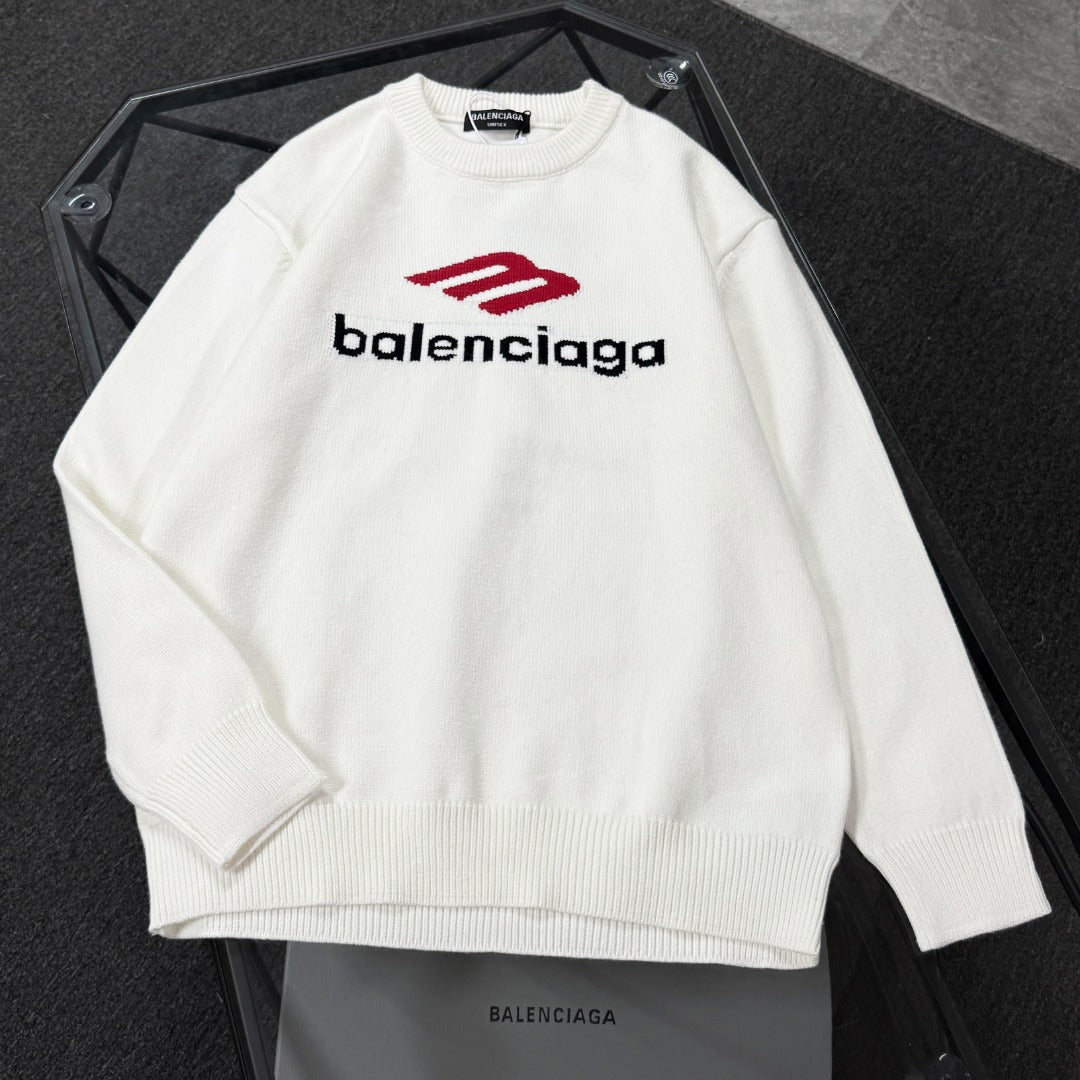 Unisex Jacquard Wool Sweater – Oversized Fit