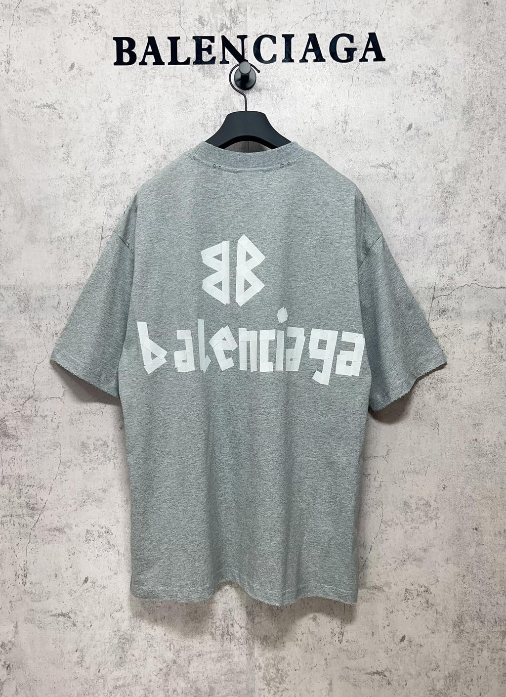 Unisex Distressed Tape-Effect Print T-Shirt – Premium Cotton