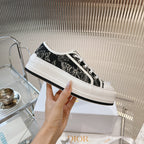 2025 Embroidered Platform Canvas Sneakers