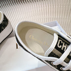 2025 Embroidered Platform Canvas Sneakers