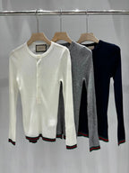 Early Fall Slim-Fit Contrast Wool Sweater
