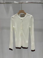 Early Fall Slim-Fit Contrast Wool Sweater