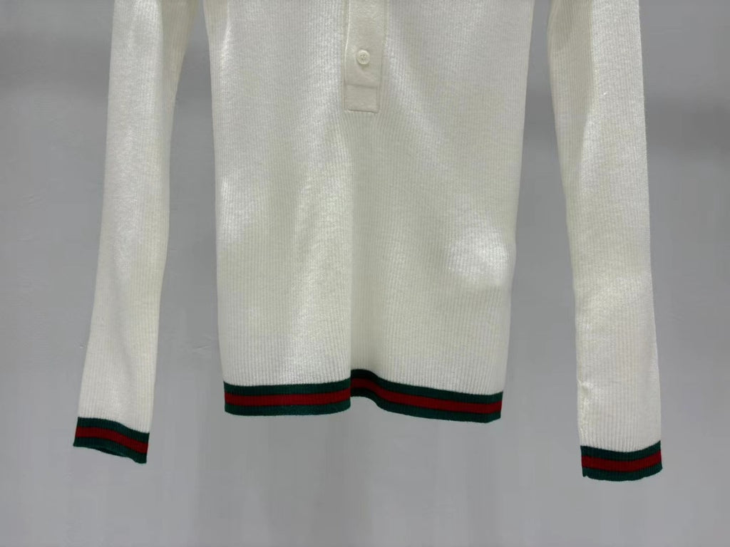 Early Fall Slim-Fit Contrast Wool Sweater