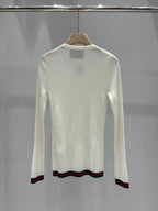 Early Fall Slim-Fit Contrast Wool Sweater