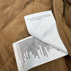 Autumn/Winter Quilted Nylon Round-Neck Jacket