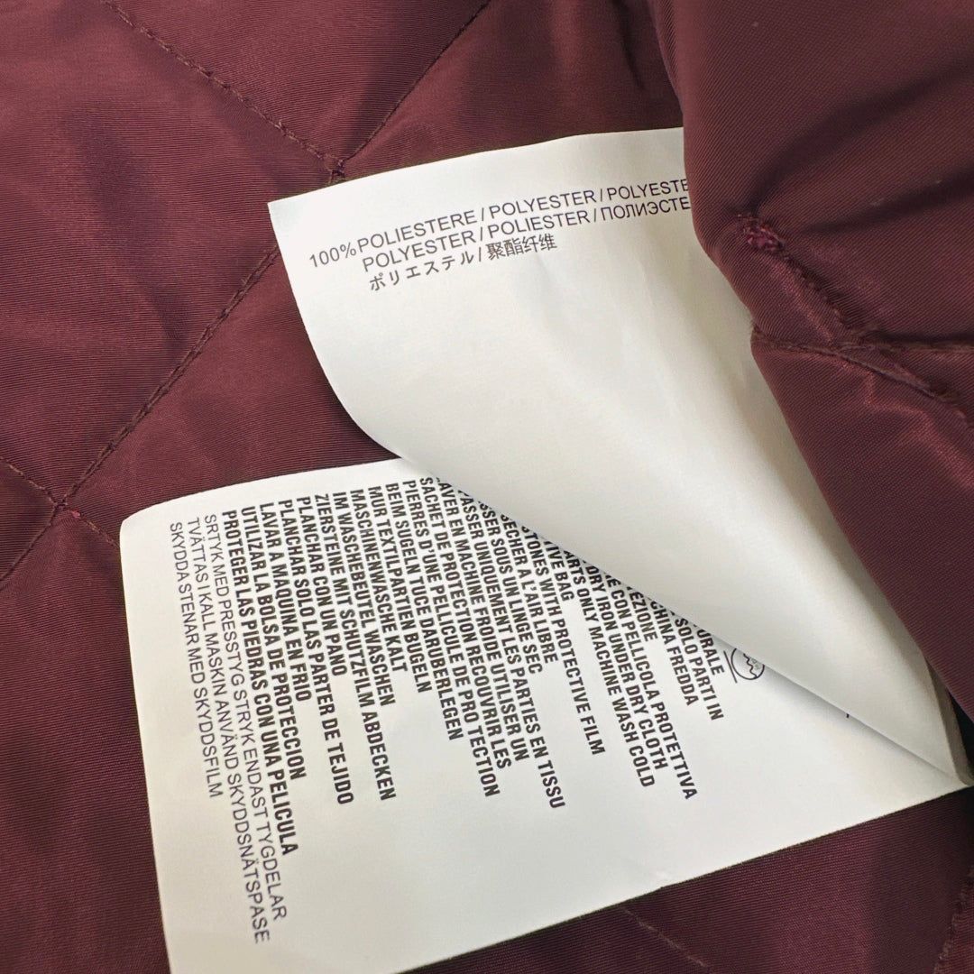 Autumn/Winter Quilted Nylon Round-Neck Jacket