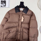Quilted Contrast Collar Down Jacket