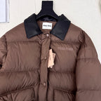 Quilted Contrast Collar Down Jacket