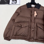 Quilted Contrast Collar Down Jacket