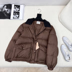 Quilted Contrast Collar Down Jacket