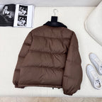 Quilted Contrast Collar Down Jacket