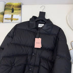Quilted Contrast Collar Down Jacket