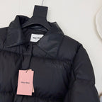 Quilted Contrast Collar Down Jacket
