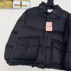 Quilted Contrast Collar Down Jacket