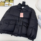 Quilted Contrast Collar Down Jacket