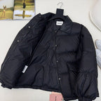 Quilted Contrast Collar Down Jacket