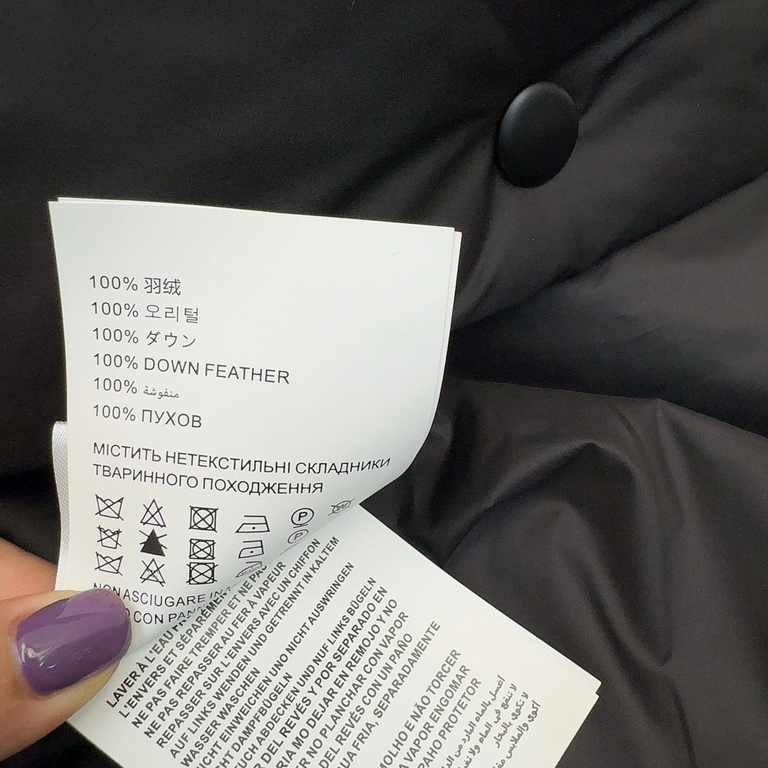 Quilted Contrast Collar Down Jacket