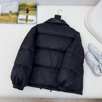 Quilted Contrast Collar Down Jacket
