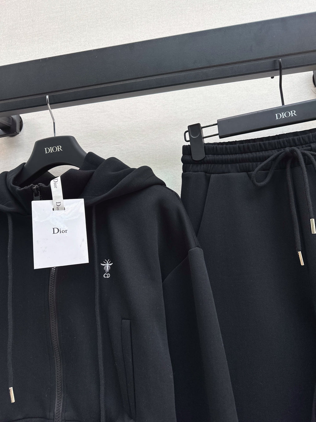 D Cropped Hooded Jacket &amp; Elastic Waist Casual Pants Set