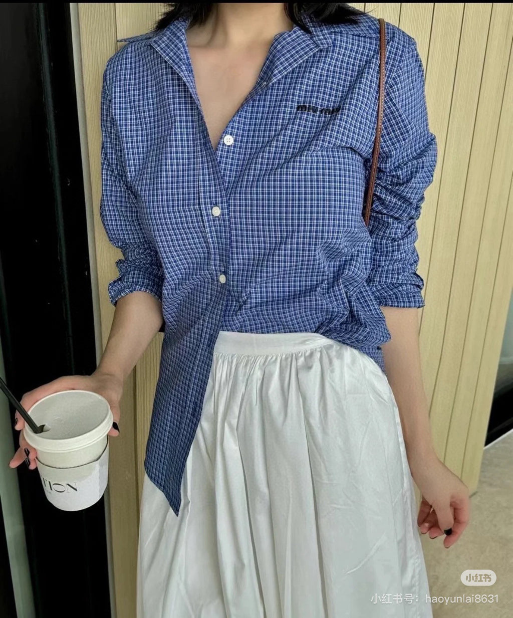 MM Classic Checkered Cotton Shirt – Blue & White