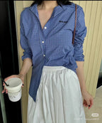 MM Classic Checkered Cotton Shirt – Blue & White