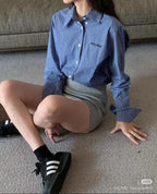 MM Classic Checkered Cotton Shirt – Blue & White