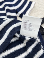 Soft &  Chic Striped Knit Polo T-Shirt