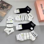Premium Cotton Short Socks (5-Pair Special Edition)