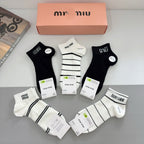 Premium Cotton Short Socks (5-Pair Special Edition)