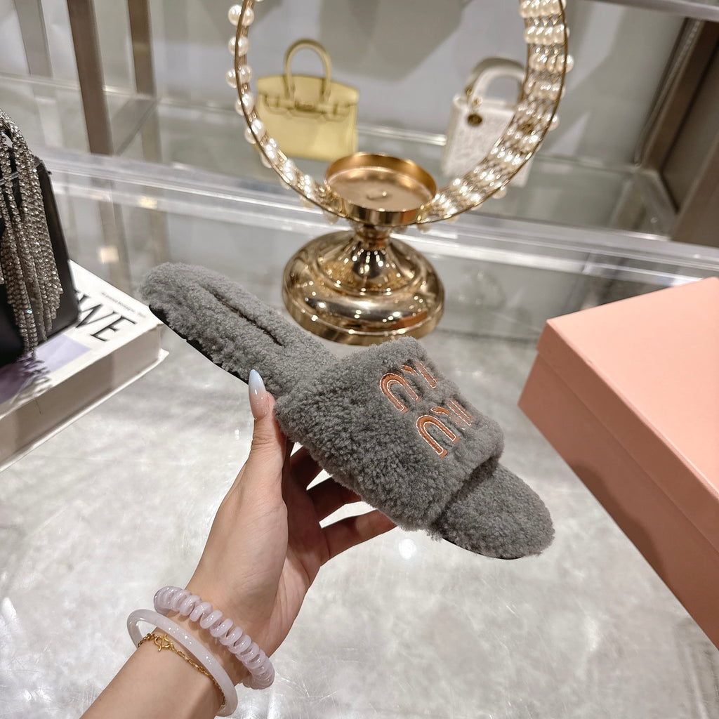 Embroidered Wool Slippers — Premium Comfort Edition