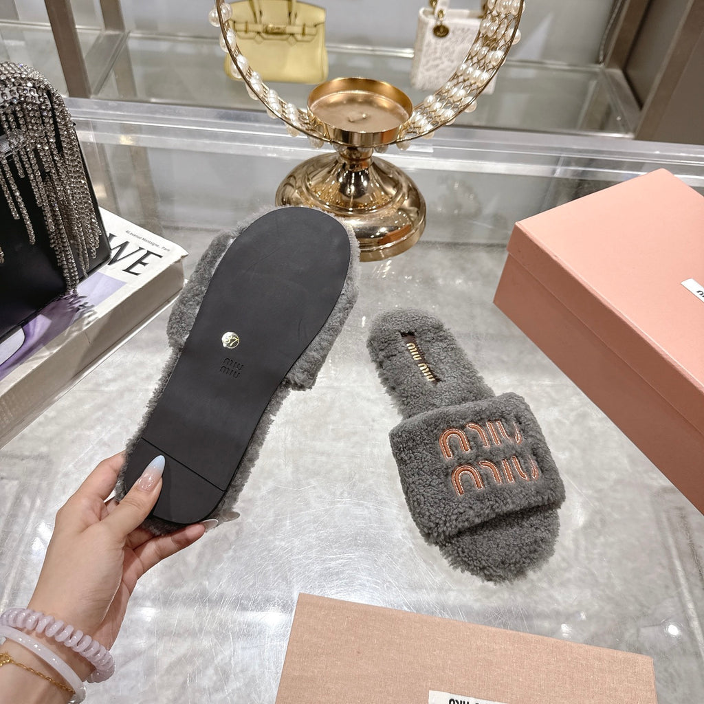 Embroidered Wool Slippers — Premium Comfort Edition