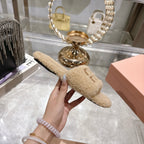 Embroidered Wool Slippers — Premium Comfort Edition