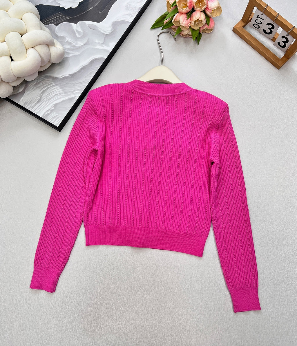 BLMN Luxury Knit Cardigan – Gold Button Edition