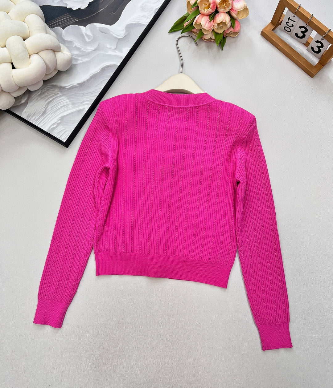 BLMN Luxury Knit Cardigan – Gold Button Edition