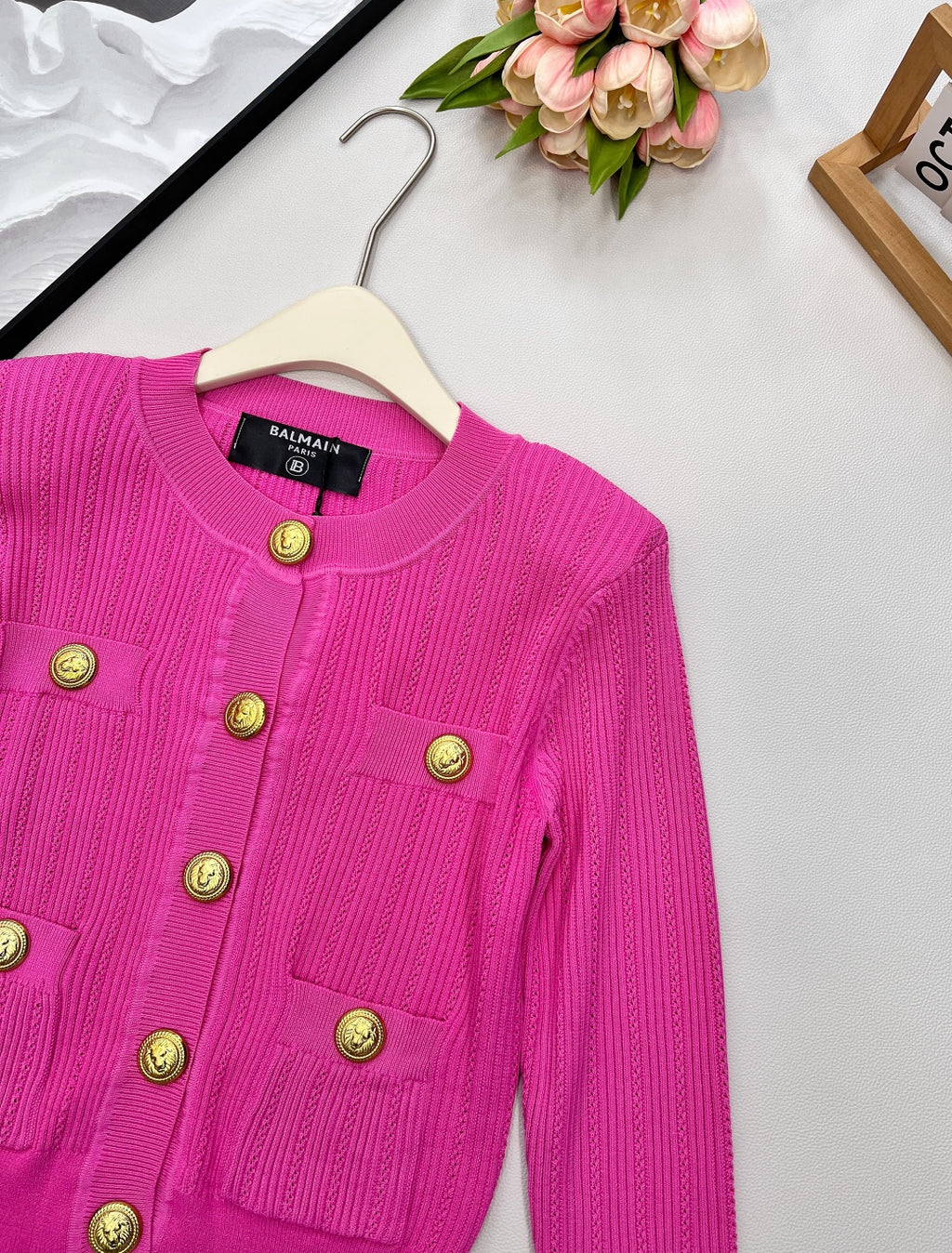 BLMN Luxury Knit Cardigan – Gold Button Edition