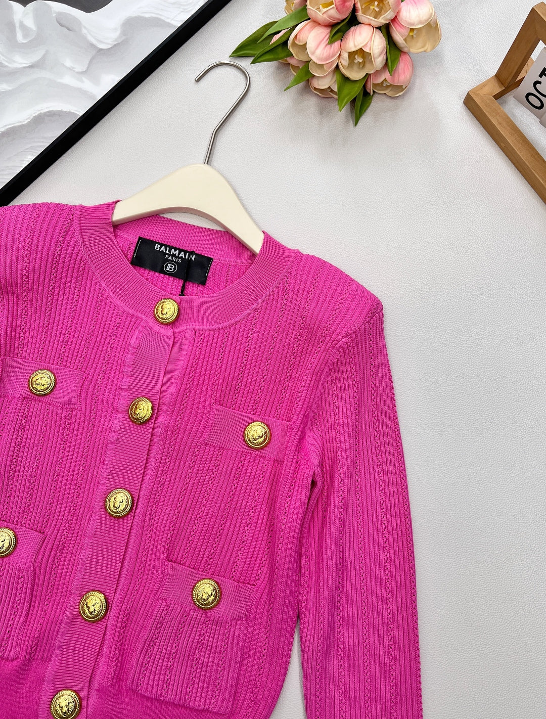 BLMN Luxury Knit Cardigan – Gold Button Edition