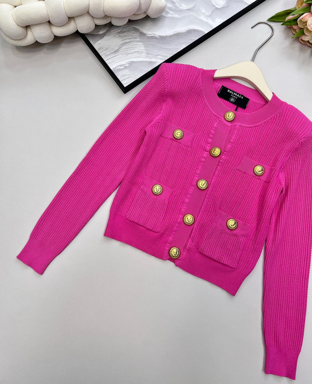 BLMN Luxury Knit Cardigan – Gold Button Edition