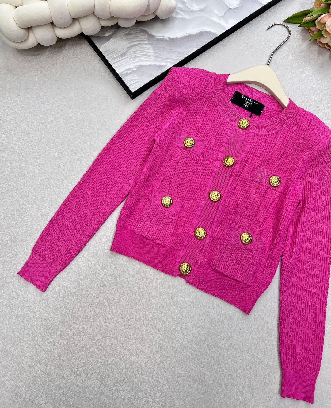 BLMN Luxury Knit Cardigan – Gold Button Edition