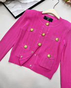 BLMN Luxury Knit Cardigan – Gold Button Edition