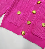 BLMN Luxury Knit Cardigan – Gold Button Edition