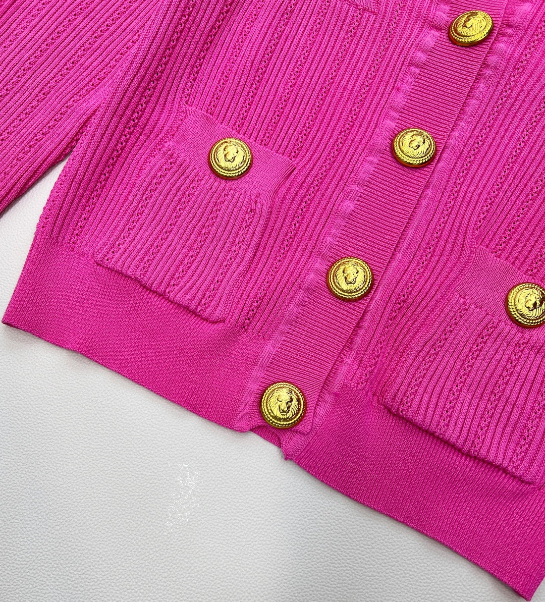 BLMN Luxury Knit Cardigan – Gold Button Edition