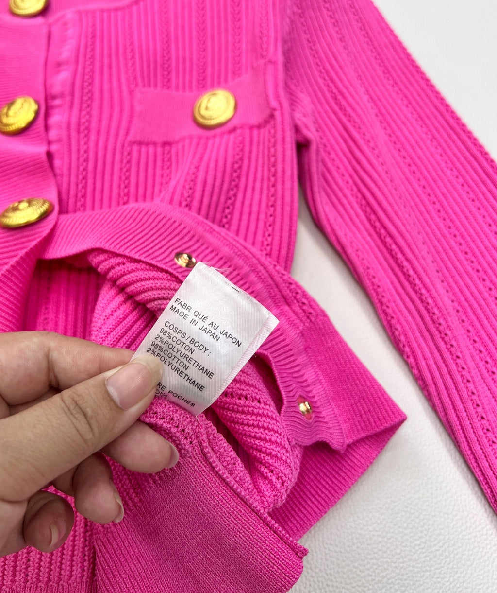 BLMN Luxury Knit Cardigan – Gold Button Edition