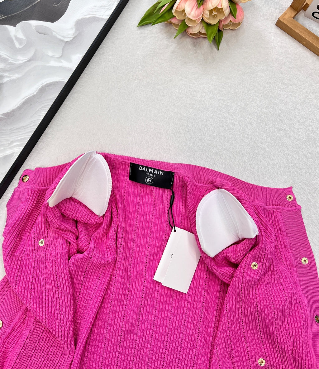 BLMN Luxury Knit Cardigan – Gold Button Edition