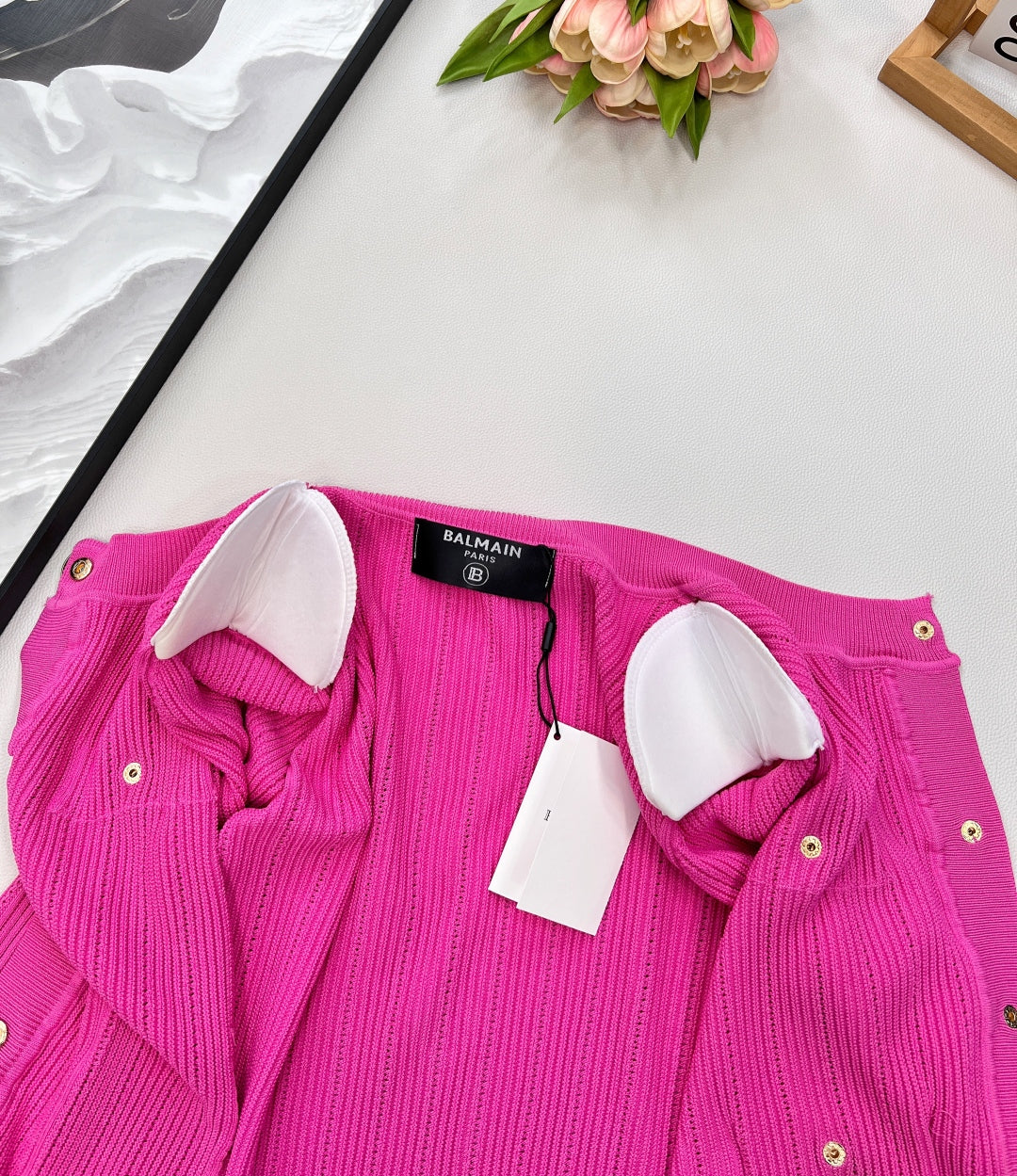 BLMN Luxury Knit Cardigan – Gold Button Edition