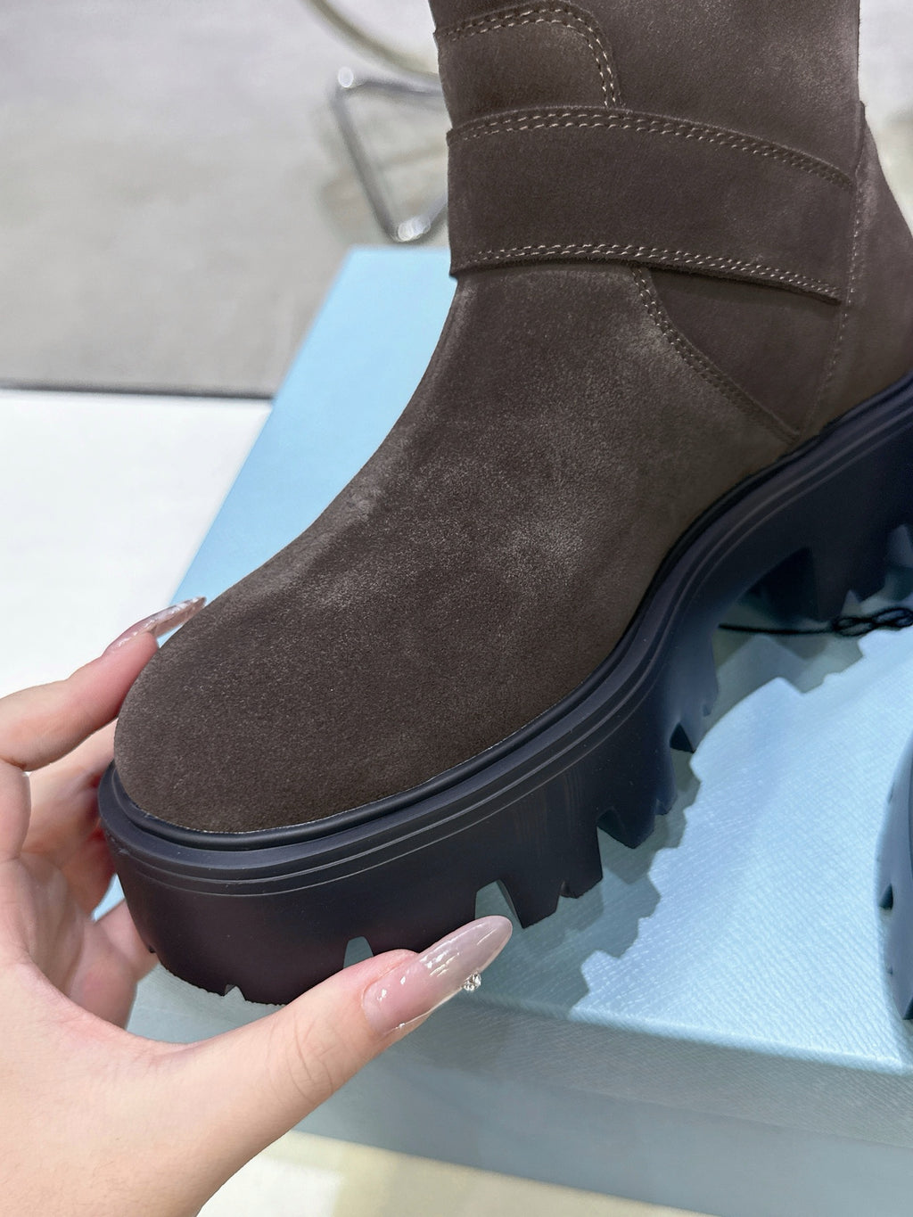 Classic Triangle Detail Slip-On Short Boots